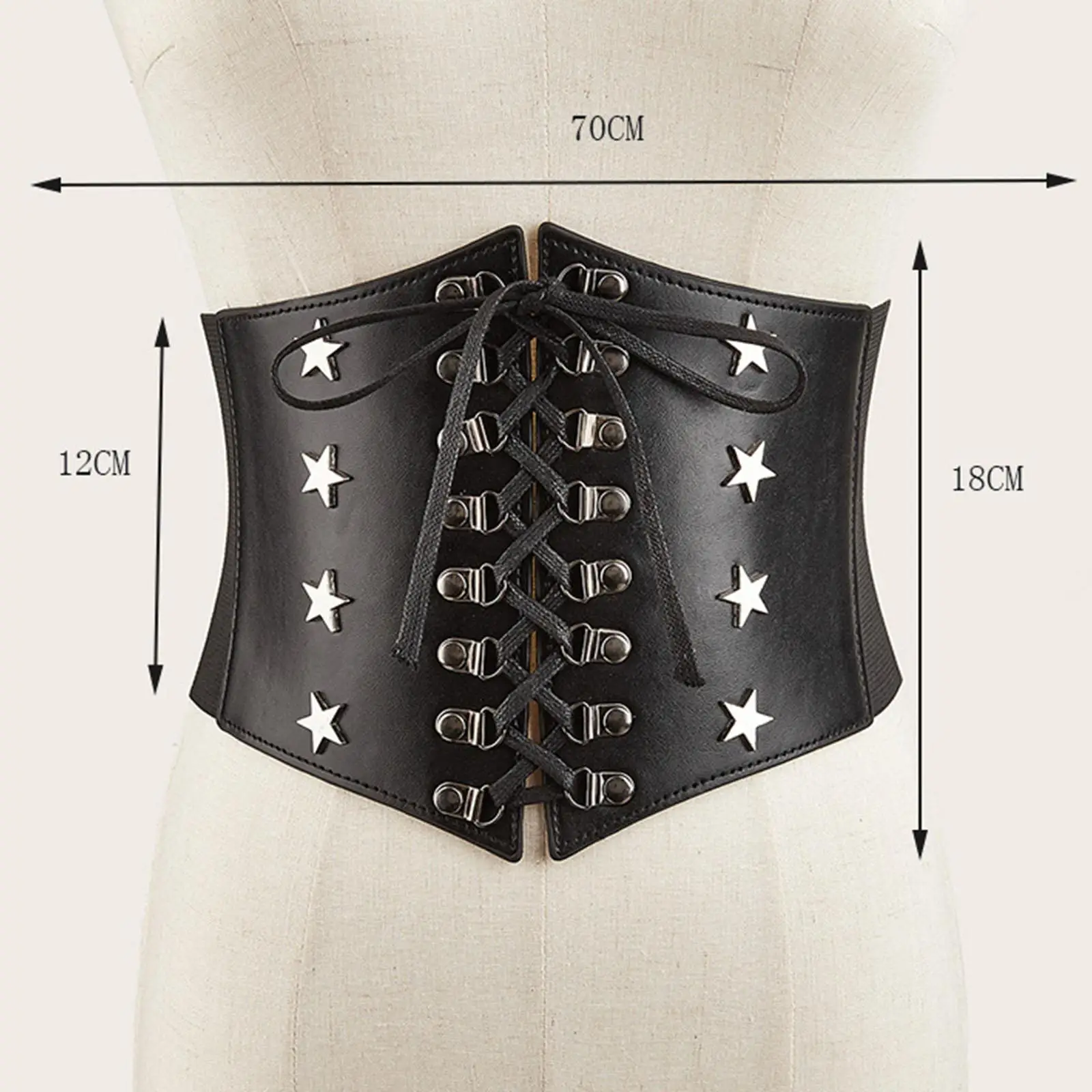 حزام خصر مرن واسع وحزام مطاطي للنساء