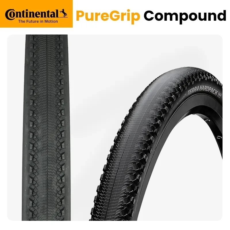 Continental Terra Hardpack 27.5/29x2.0 Tubeless Ready Folding Gravel Tire MTB Road Cyclo-Cross Wide Footprint Flat Central Tread