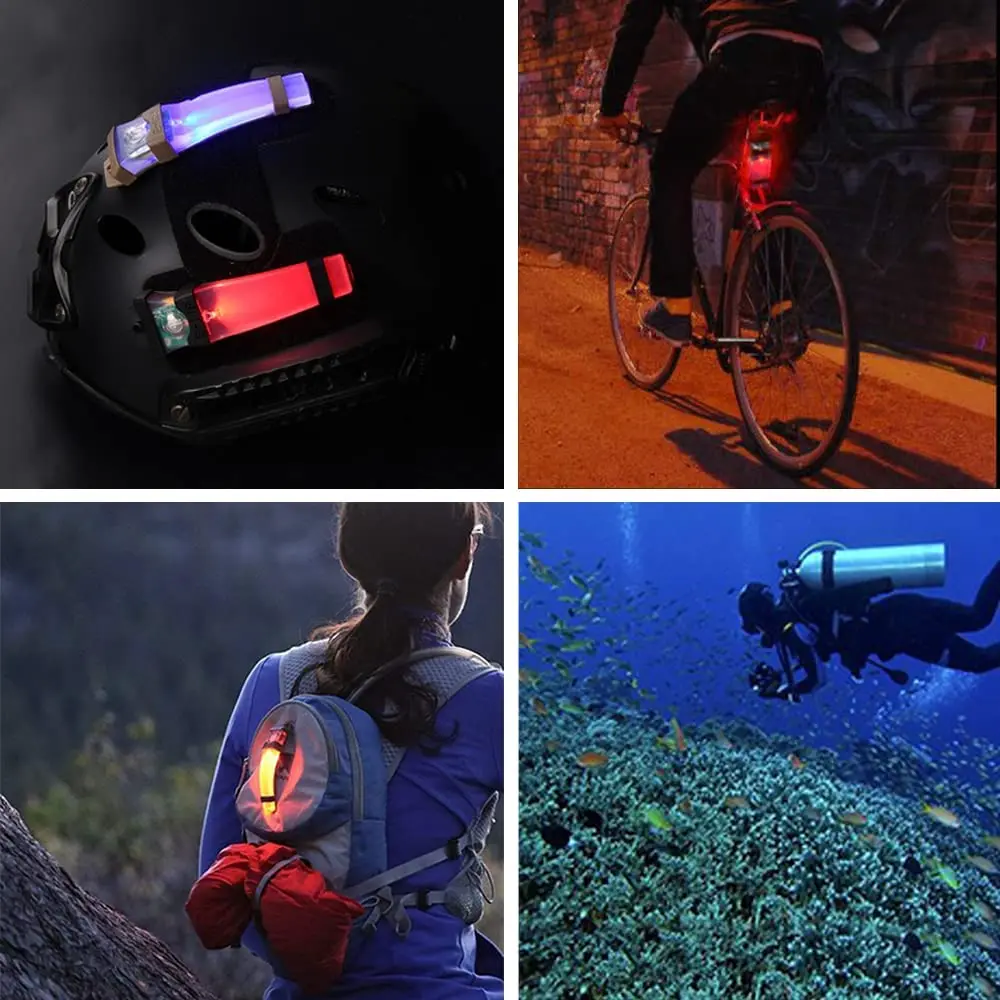 Tactical FMA Helmet Safety Flashing Light Survival Signal Light Waterproof Lamp Outdoor Equipment for Hunting Hiking Cycling