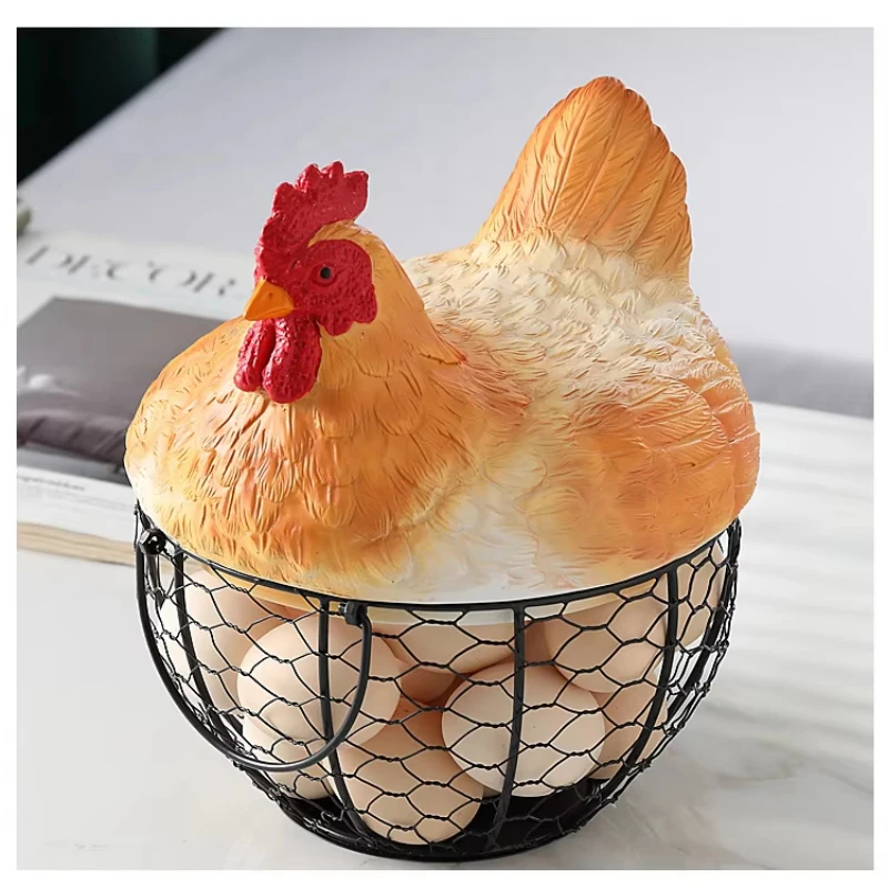 Creative New Home Fruit Basket Cute Art Storage Tabletop Ornament with Animal Pattern Resin Ornament