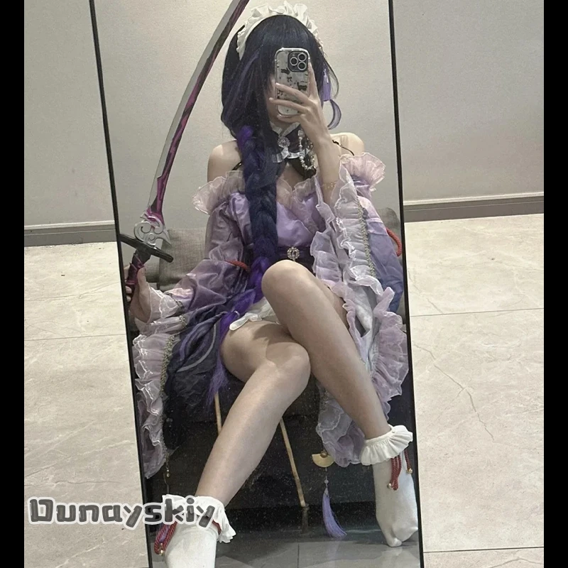 

Костюм для косплея Hemera*/Game Genshin Impact Raiden Shogun: танцевальное платье Diva Shogun, сексуальный наряд для Хэллоуина для взрослых