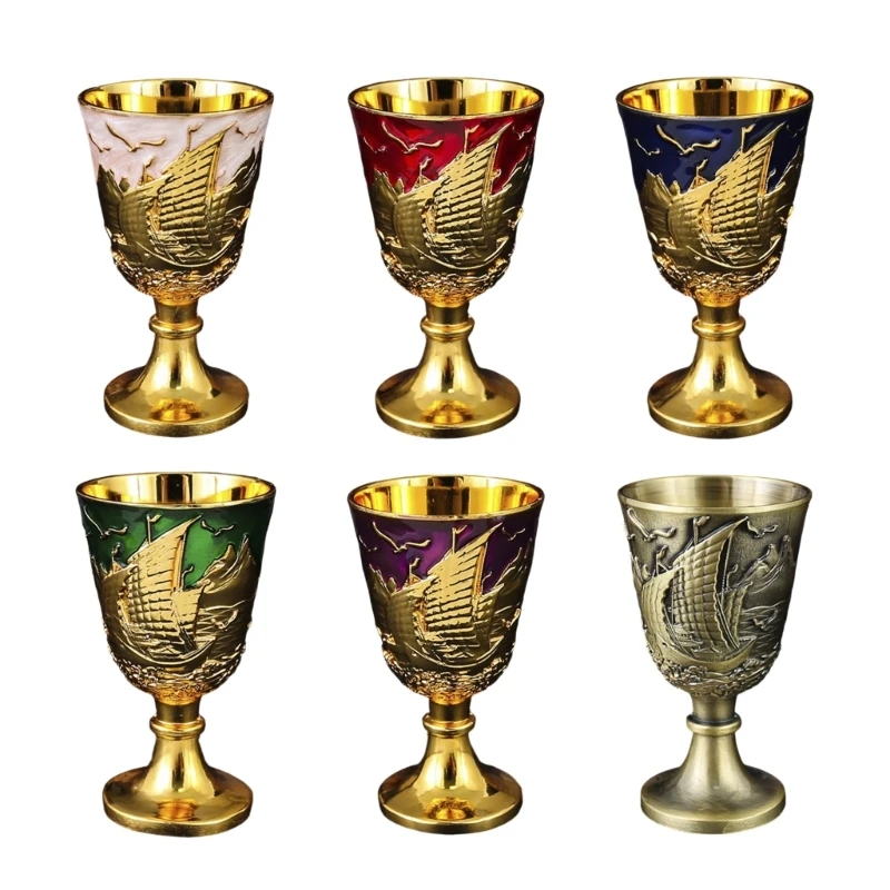 2025 New 2Pcs Zincs Alloys Drinking Wine Glasses with Smooth Finishing And Base For Special Occasions