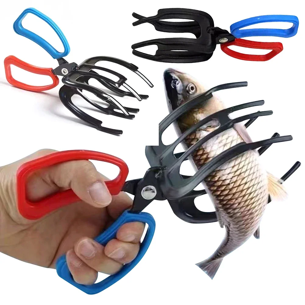 2/3 Claw Angling Fishing Pliers Multifunctional Fish Controller Tongs ABS Fish Body Catcher Fishing Tools Tackle Red de pesca