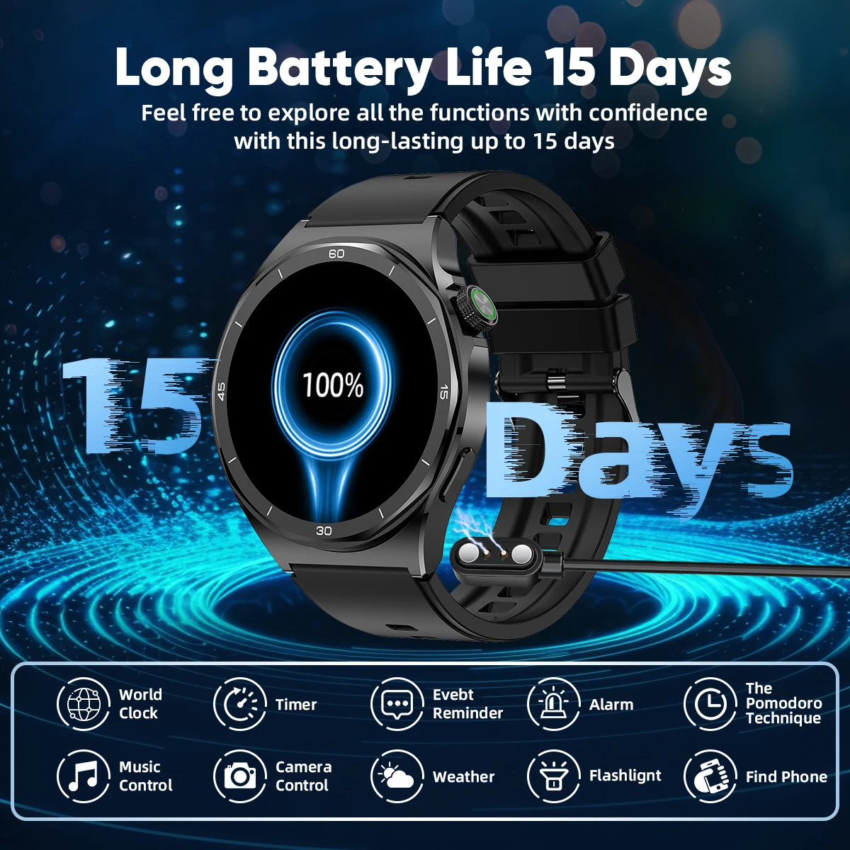 LIGE New Smart Watch 400mAh Men 100+ Sports Modes Health Monitor Man Watches Make Answer Call Voice Assistant Men's Smartwatches