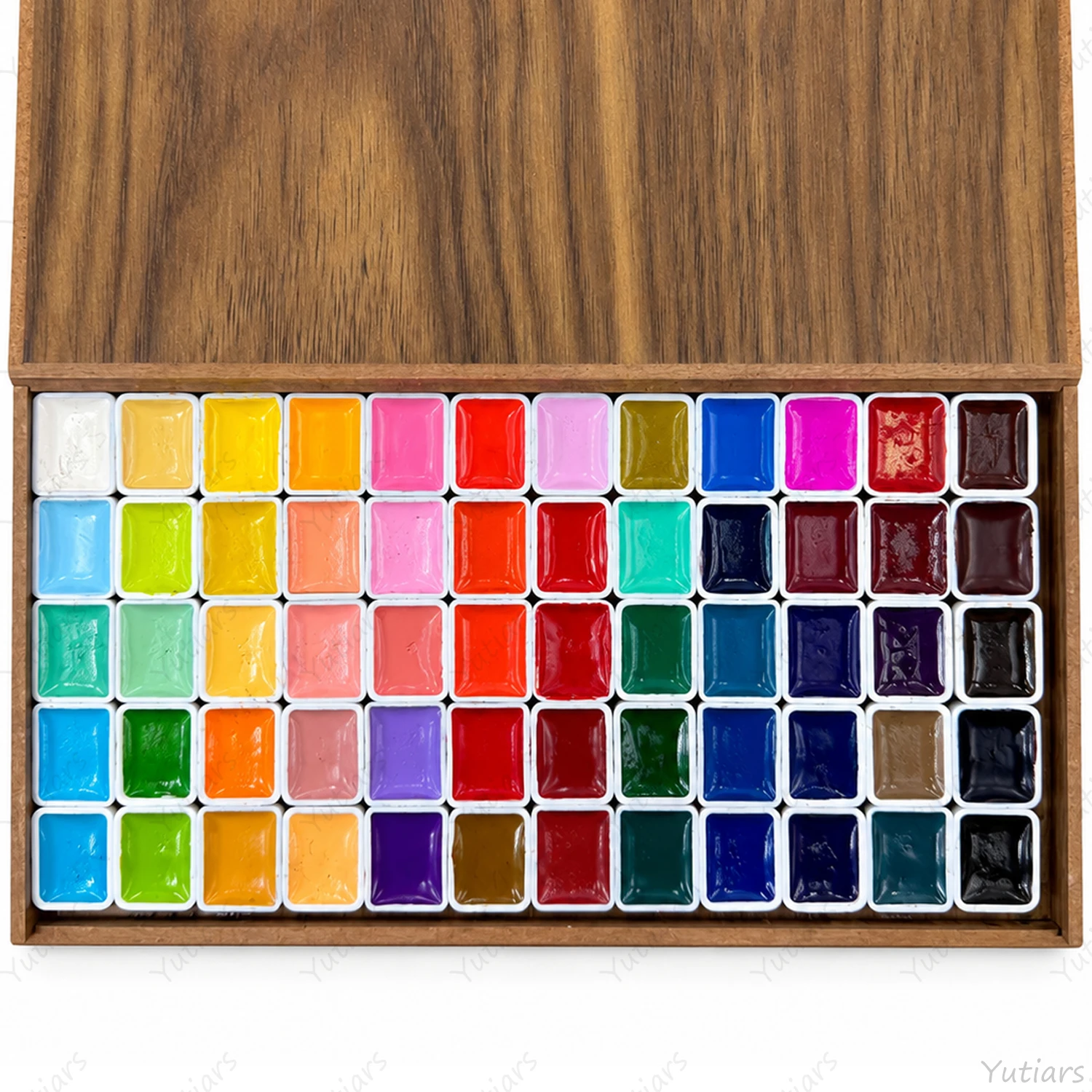 60 Colors Wooden Box Watercolor Paint Set, Solid Watercolor Palette for Artists, Travel Sketching, Painting and Art Supplies