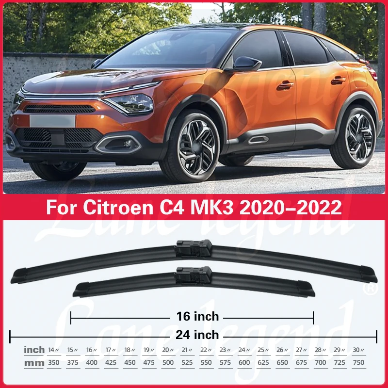 시트로엥 C4 MK3 C4X C41 용 와이퍼 프론트 와이퍼 블레이드 2020 2021 2022 앞 유리 윈드 스크린 창 브러쉬 자동차 액세서리 24 \
