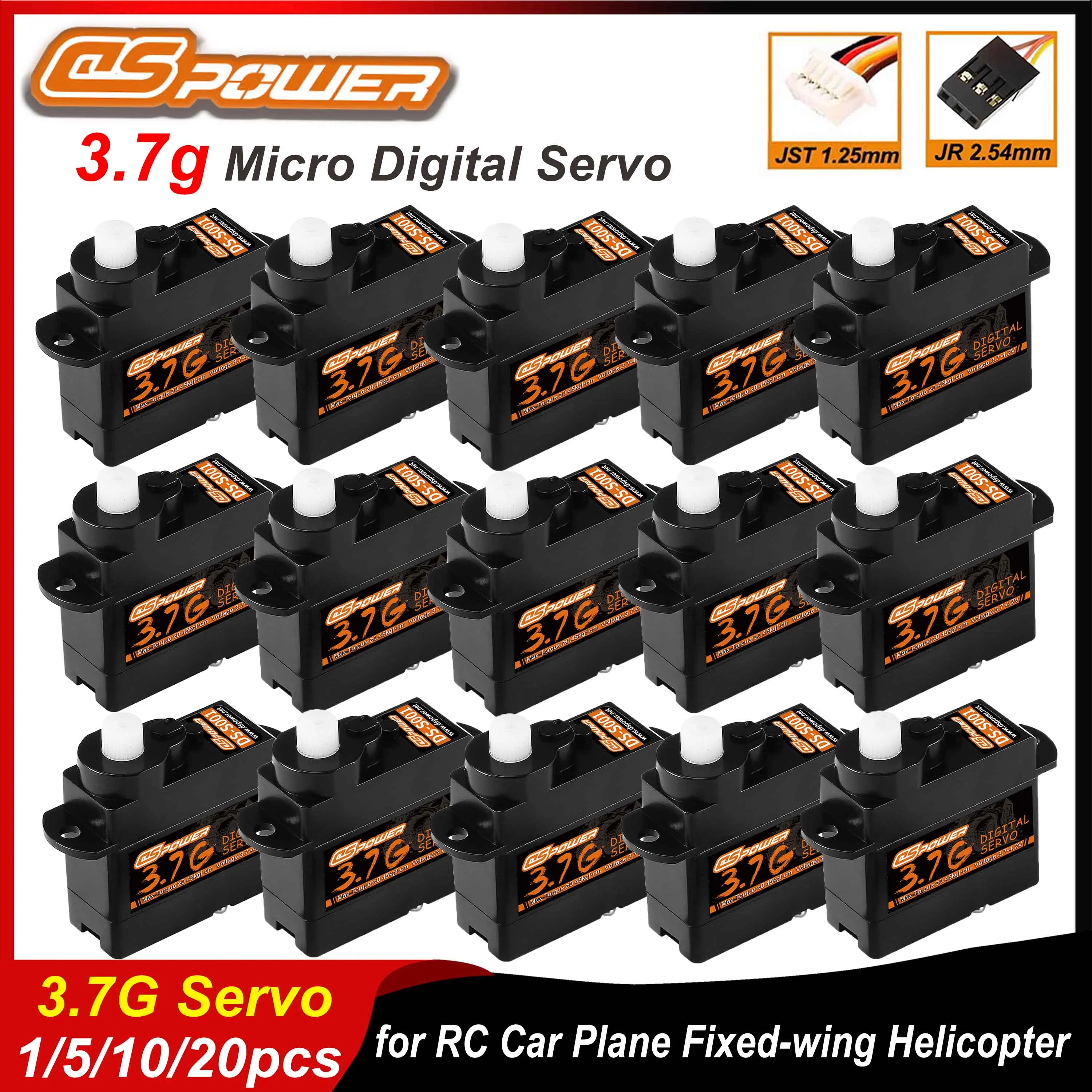 

1/5/10/20 шт. DSpower 3,7 г микро цифровой сервопривод мини-сервоприводы JR/JST штекер для радиоуправляемого автомобиля самолета лодки аксессуары для вертолетов с неподвижным крылом