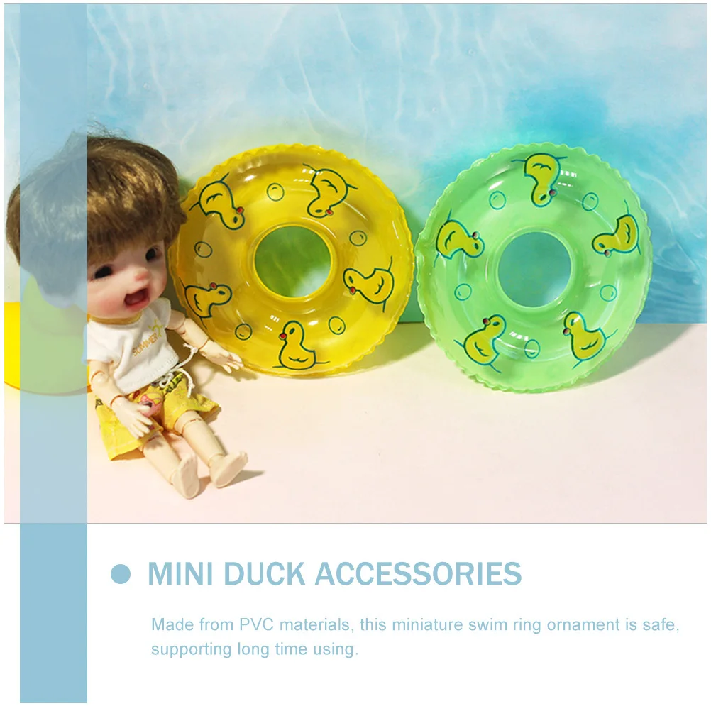 10 szt. Symulowane koła do pływania, precyzyjne detale do dekoracji mini domków, urocze mini koła do pływania do kreatywnych zabaw