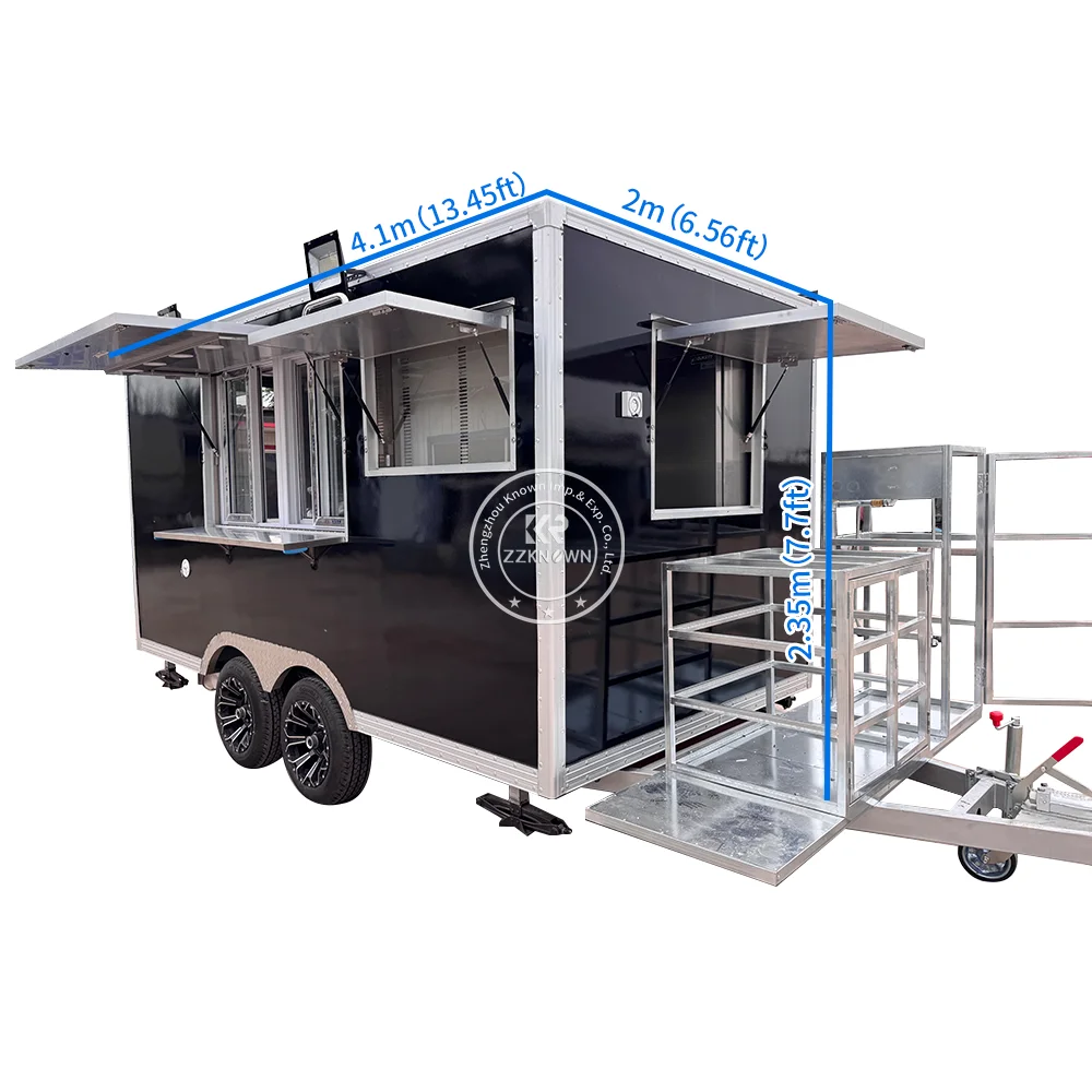

Street Fast Food Truck With Full Kitchen Ice Cream Cart Mobile Catering Trailer Custom Concession Food Trailer For Sale