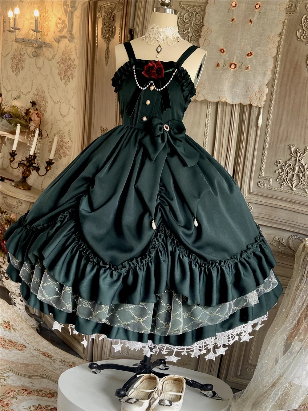 Lolita Princess Jsk Dress Women Elegant Sweet Palace Queen Party Dresses Girly Gothic Sleeveless Slip Dress