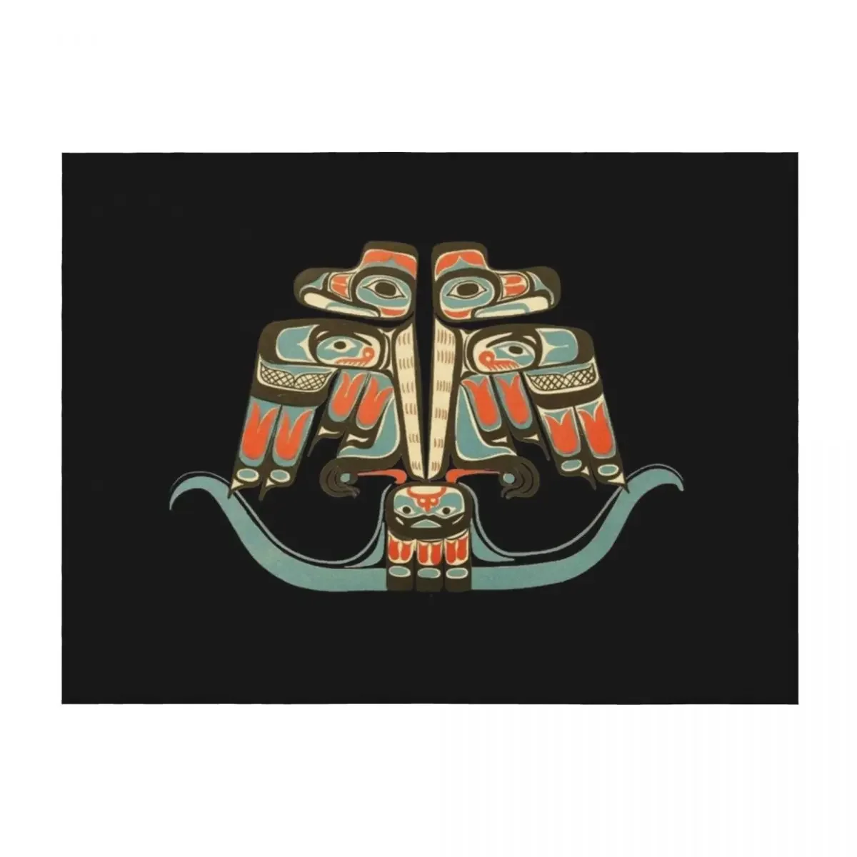 

Northwest Native Art Haida - Tlingit Thunderbird Throw Blanket sofa bed Bed covers Beautifuls Flannels Blankets