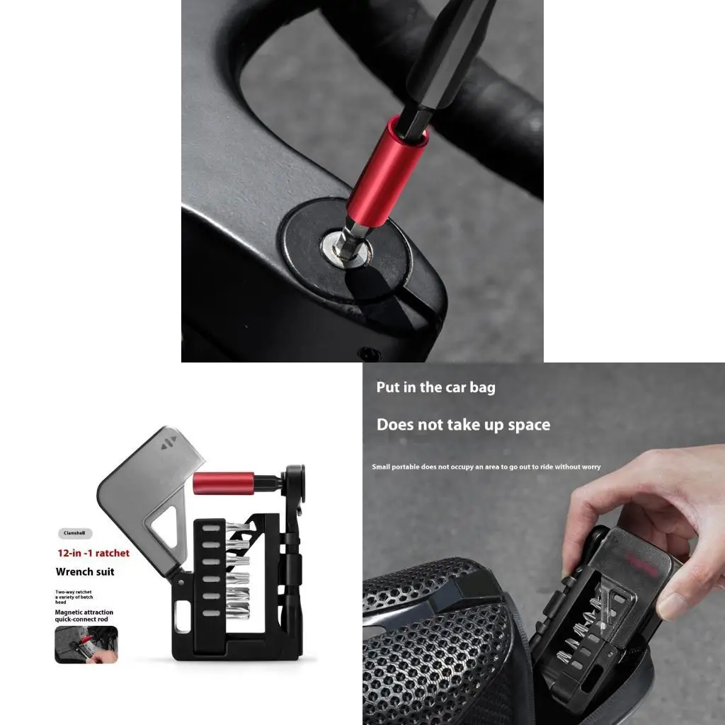 

Durability 12Piece Steel Bike Repair Ratcheting Wrench With Quickly release And Portable Storage Solution Y5GB