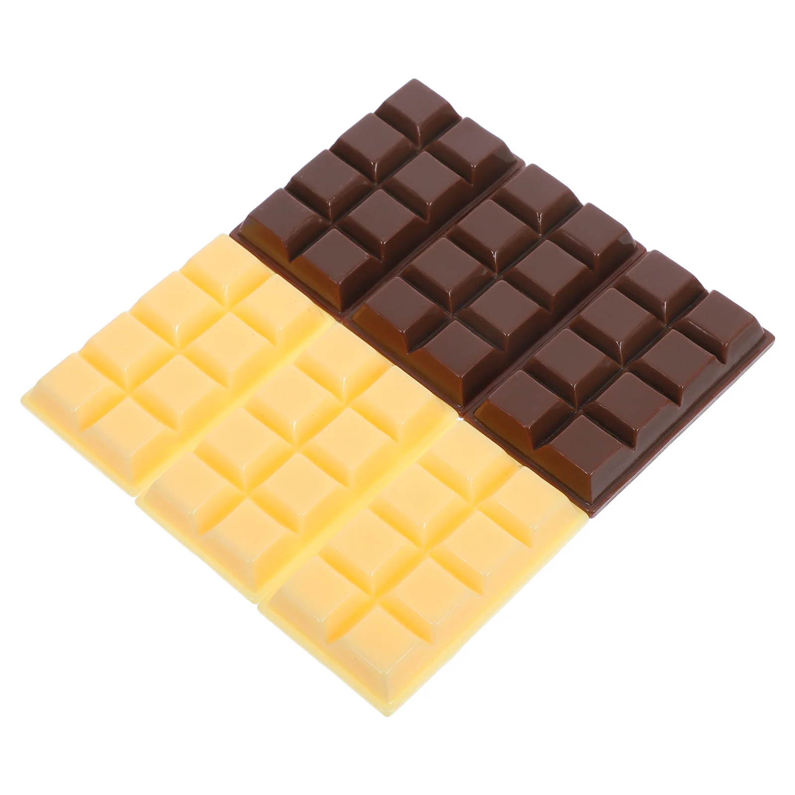 

6pcs Simulated Realistic Fake Chocolate Decor For Cake Pastry Display Educational Props Desktop Chocolate Decor Faux Dessert