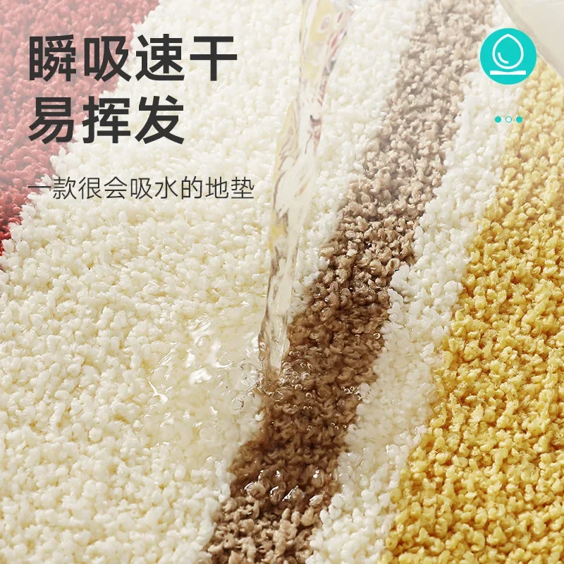 Luxury Soft Plush Bath Mat Non-Slip Absorbent Bathroom Rug Quick Dry Machine Washable Floor Mat for Shower Toilet Home Decor