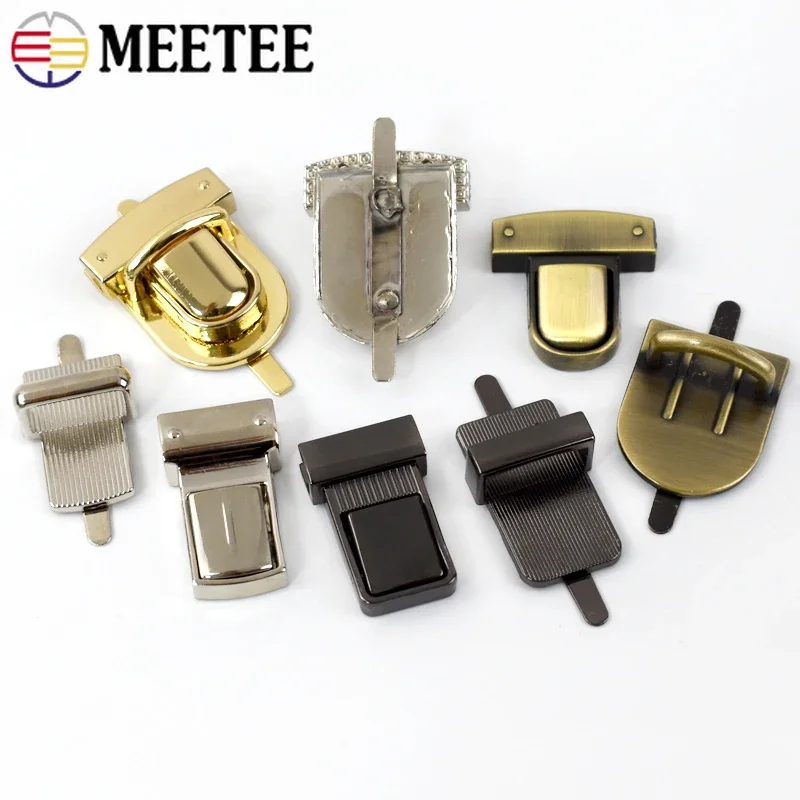 1/2/5Pcs Metal Bag Locks Snap Buckles Handbag Purse Decoration Replacement Lock Clasp DIY Leather Bags Hardware Accessories