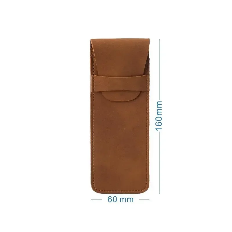 1 قطعة ريترو ماتي بولي Leather حافظة أقلام جلدية حامل أقلام حقيبة جيب القلم كيس التخزين منظم قرطاسية صغيرة حقيبة للموظفين ممرضة