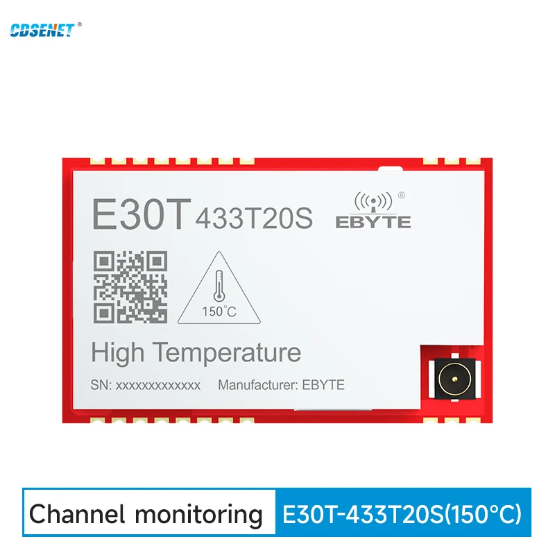 High Temperature Wireless Serial Module Half-duplex UART CDSENT E30T-433T20S(150°C) Automotive Grade 20dBm RSSI TTL SMD