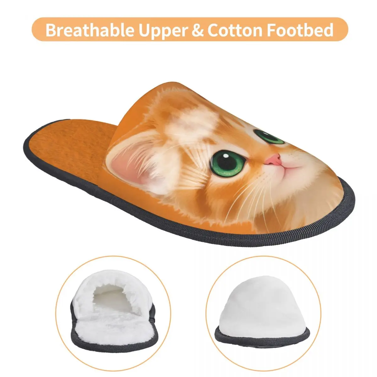 Custom Cute Cat Guest Slippers for Hotel Women House Slipper
