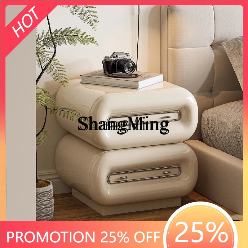 

ZYY Home High Value Cream Wind Double Bedside Table Home Premium Bedroom Bedside Removable Locker