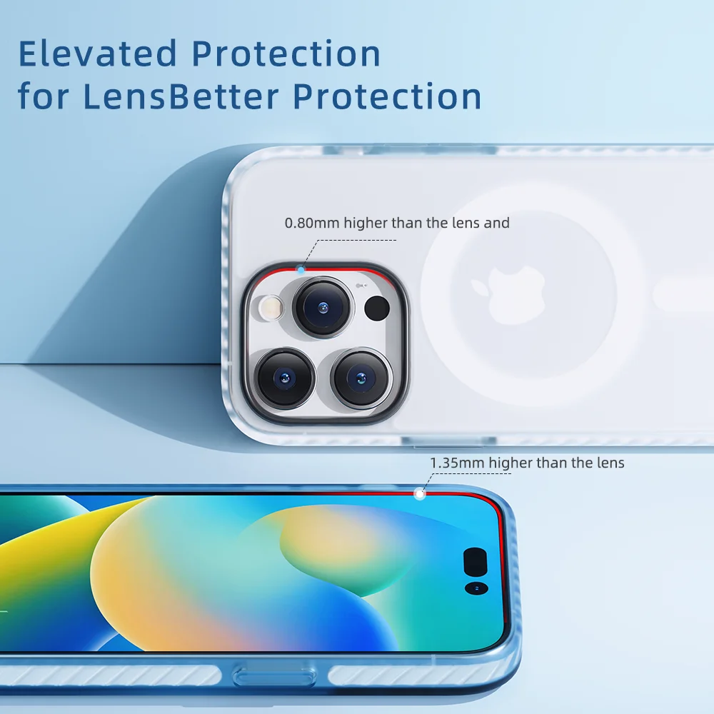 ROCK Magnetic Phone Case For iPhone 14 Pro Max Cover Translucent Back Slim Shockproof Protective Magnet Case For iPhone 14 Plus