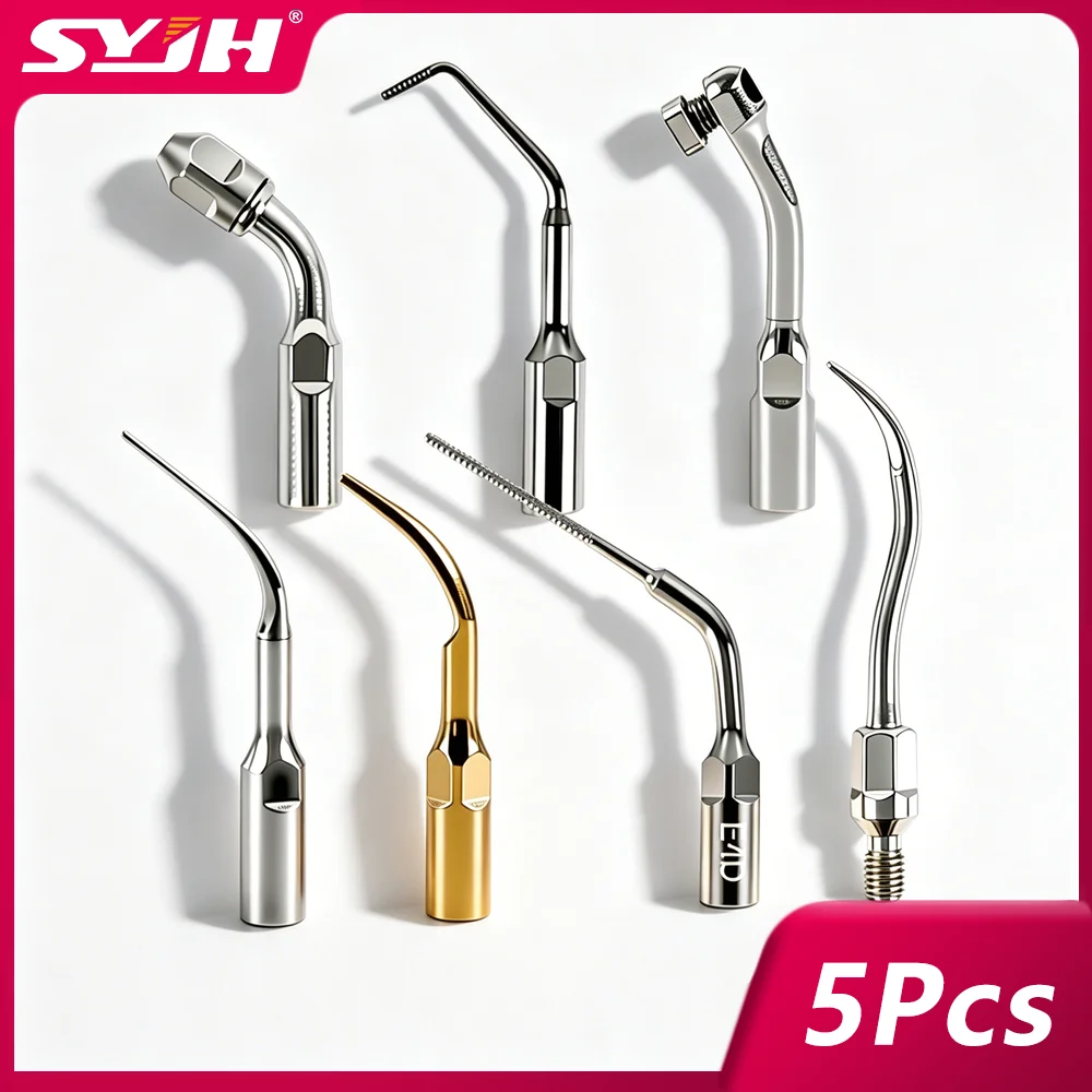 

5Pcs SYJH P1 Dental Scaling Tips For EMS Woodpecker Scaling Periodontic Endodontic Teeth Cleaning Machine Dentistry Scaler Tip