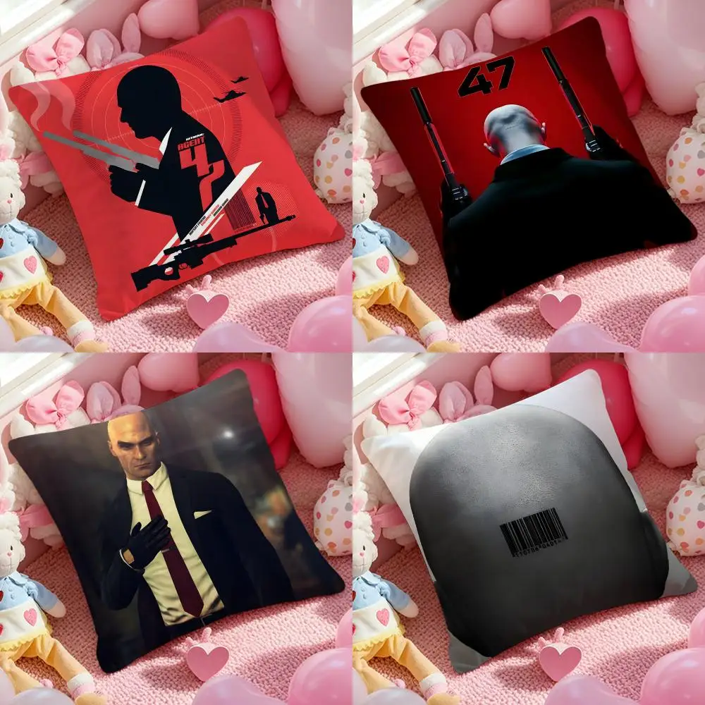 H-Hitman A-Agent 47 MOIVE Pillow Case Cushion Cover Soft & Easy-Wash Pillow Case – Versatile For Couch, Bed, Travel And Office