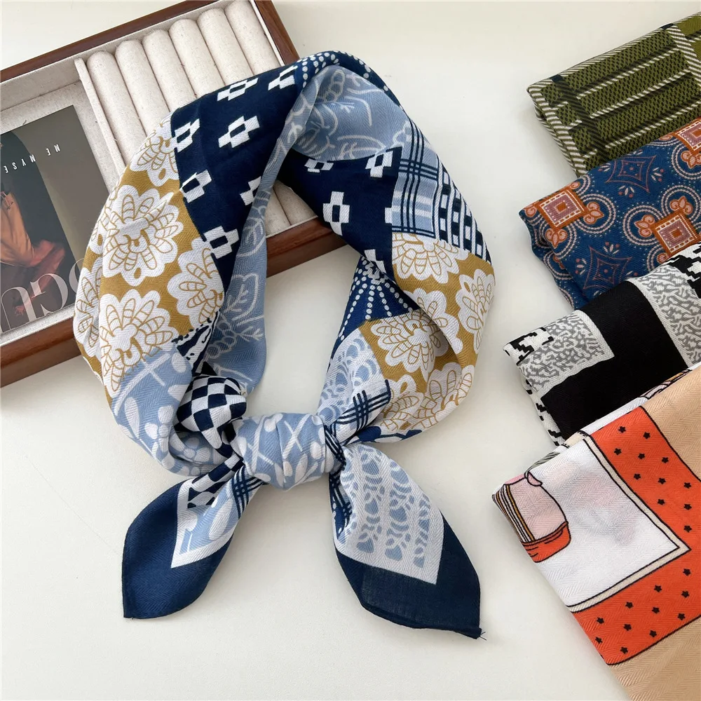 65*65cm Hair Scarf Cotton Square Scarf Bandanas Hairband Headband Hairscarf Headscarf Turban Shawl Wrap