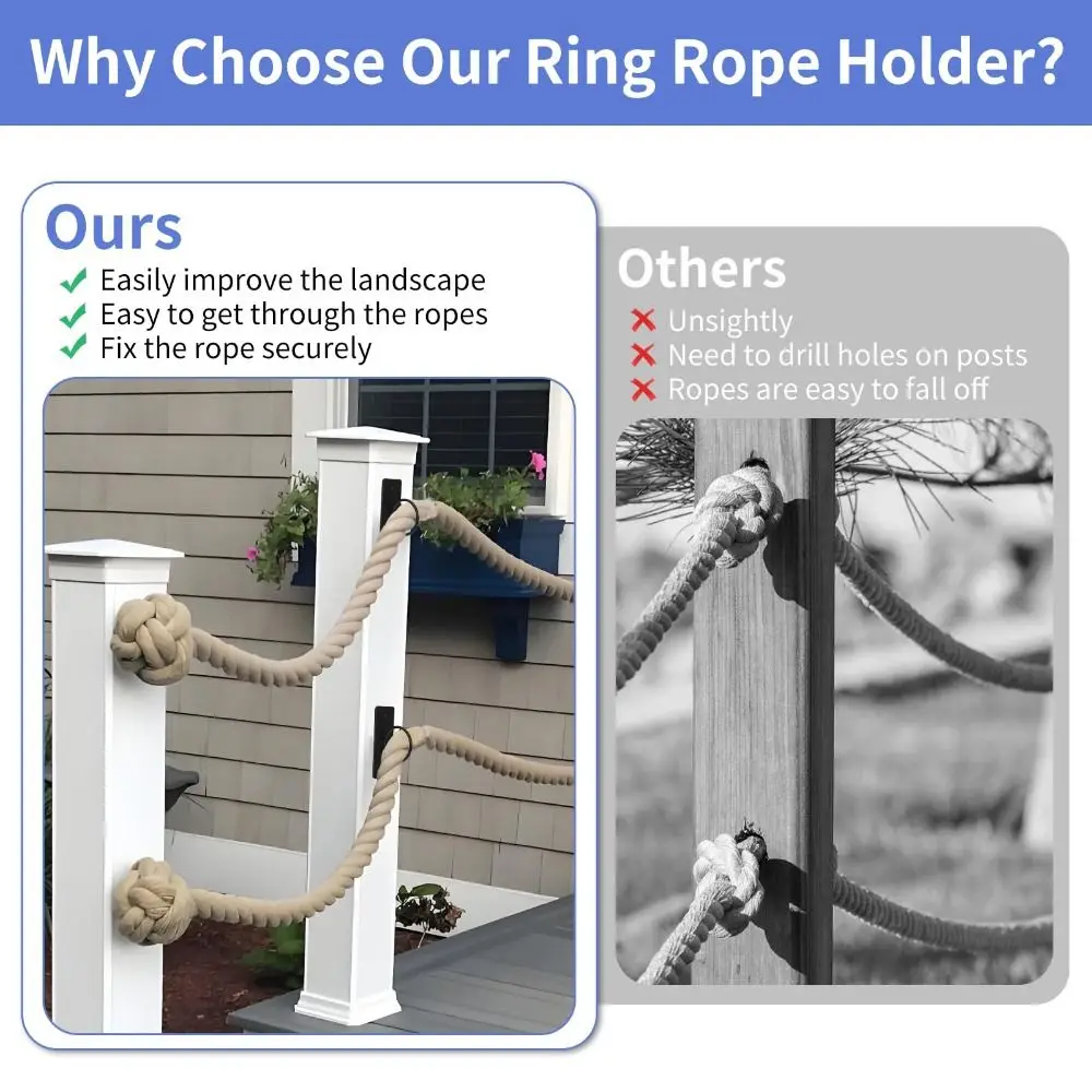 304 Stainless Steel Wall Hanging Ceiling Hook Multifunction Multi-purpose Black Ring Rope Bracket Anti Rust Wall Mounted