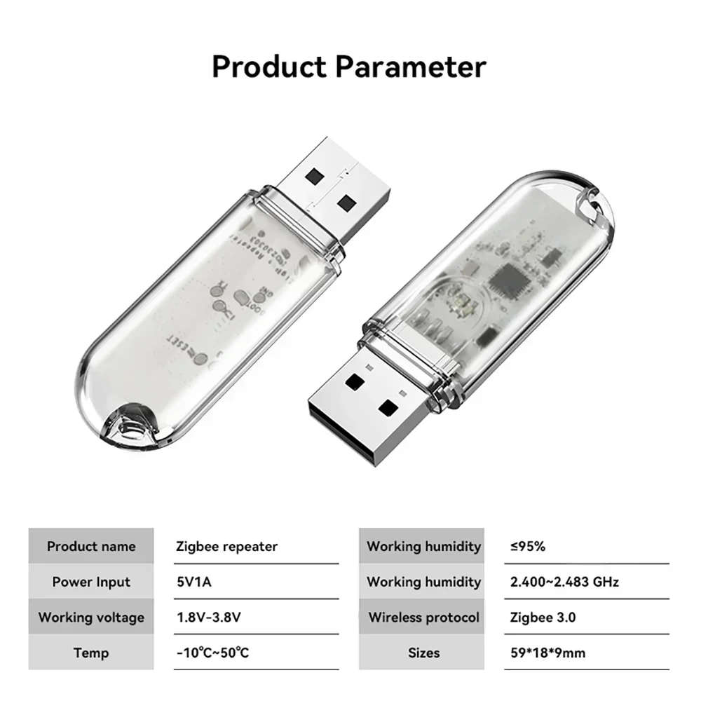 eWeLink APP Zigbee Repeateras USB Signal Amplifier Extender Signal Repeater Full House Coverage Smart Home Singal Extension Plug