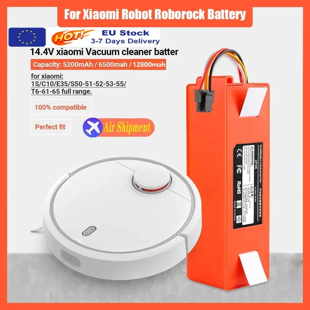 Batterie de remplacement pour aspirateur Xiaomi Roborock S50 S51 S55 T60 E352-00 S502-00 C10 E20 E35 14.4V 5.2AH SC