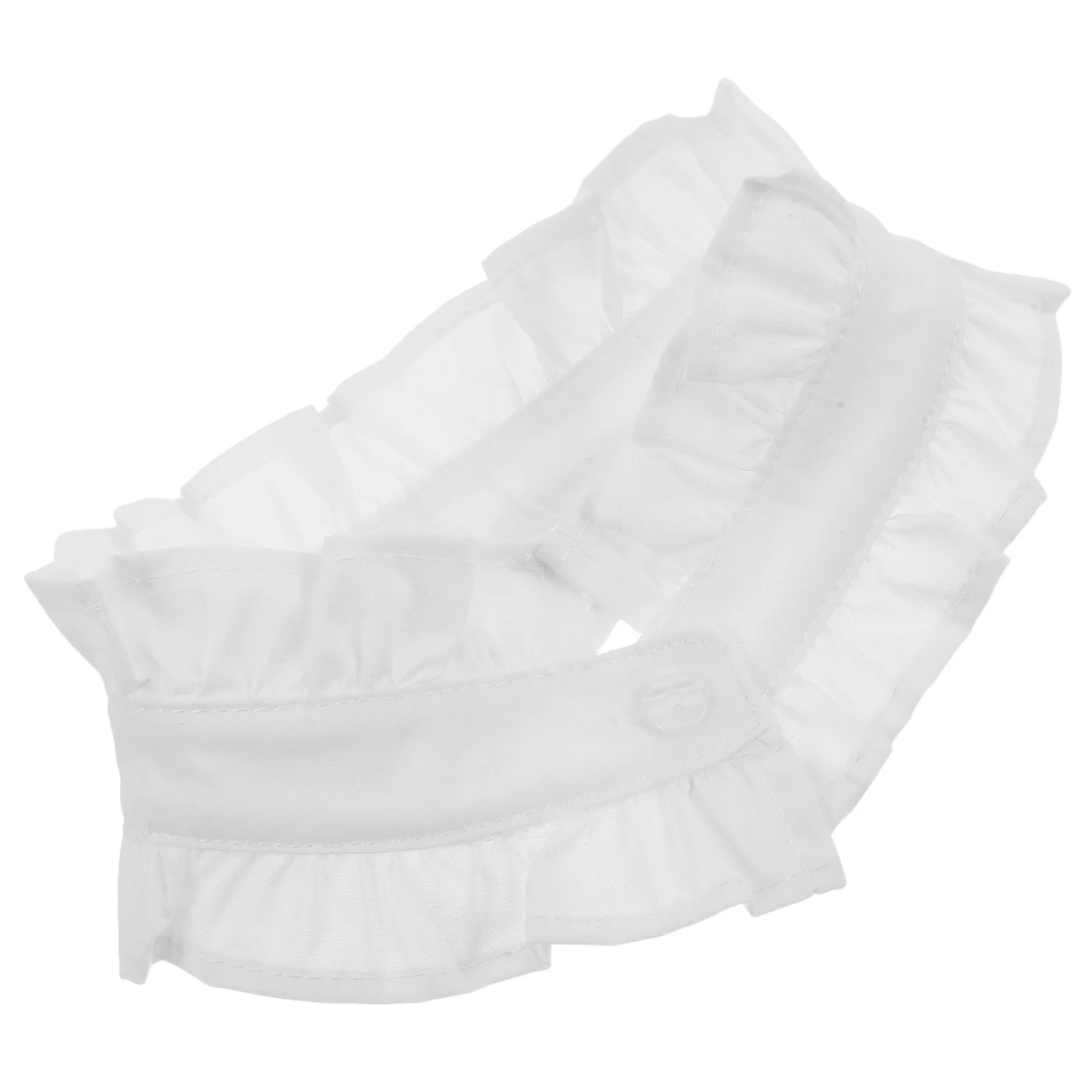 

White Cotton Detachable Ruffled Neck Collar For Women Shirt Blouse Dress Decoration Accessory Replacement Faux
