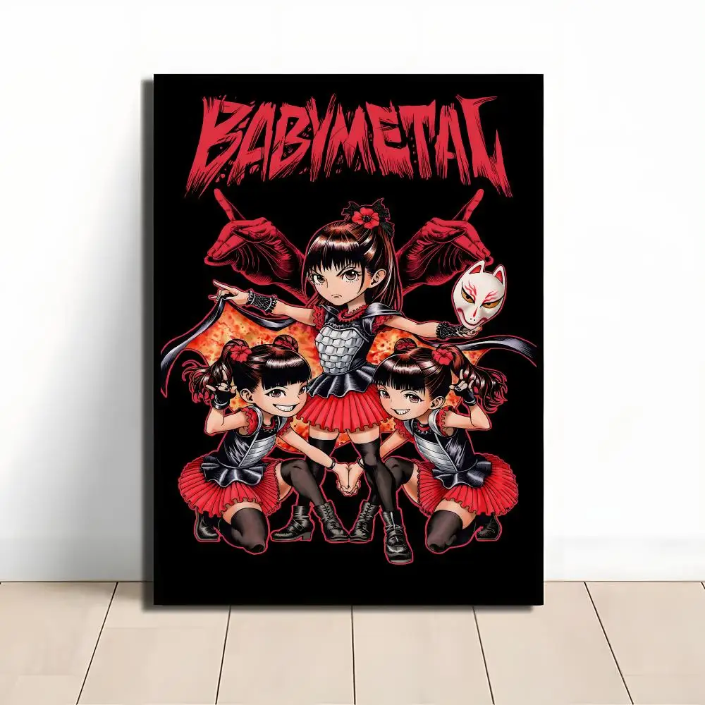 Babymetal Band Painting Calligraphy Paper Print Home Living Room Bedroom Entrance Bar Cafe Art Decorative Paintings