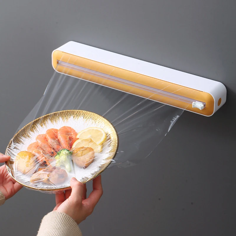 

Kitchen Cling Film Cutter Magnetic Household Adjustable Baking Paper Tinfoil Cutter Storage Cutting Box