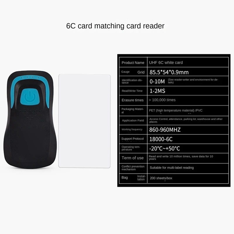 FULL-R58H lecteur d'étiquette UHF 860-960Mhz 2.4G sans fil 50cm Uhf Bluetooth lecteur ampa er pour étiquettes comptage