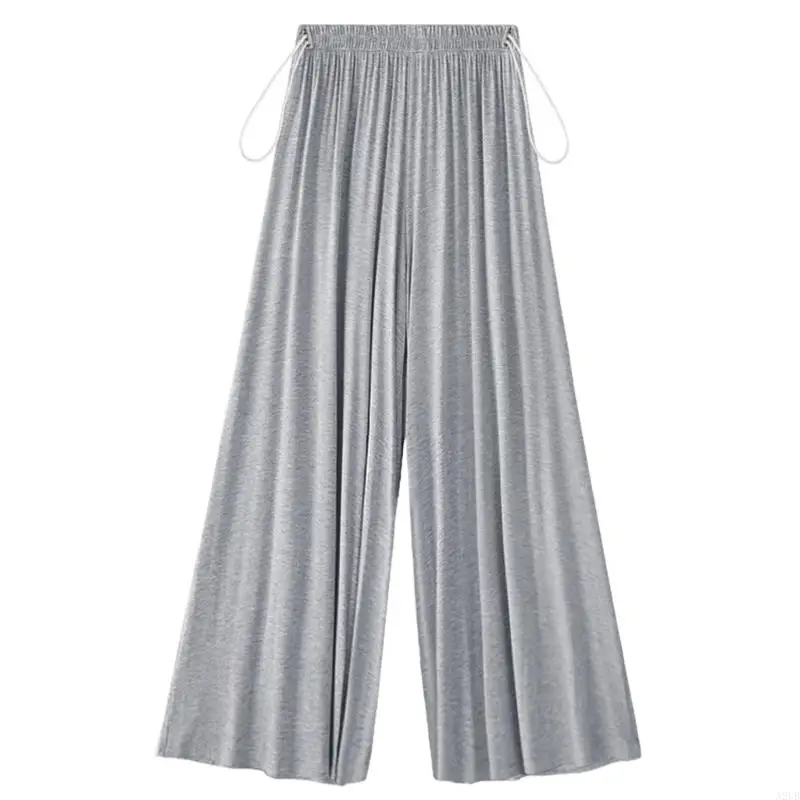 Umstandshose mit dehnbarem Stoff und weichem Design mit weitem Bein für schwangere Frauen, bequemes Tragen Alltag A2UB – Detail 2