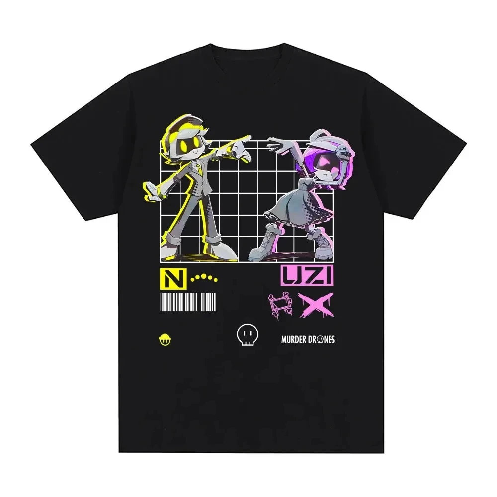 MURDER DRONES T Shirts Print Oversized Unisex Streetwear Trendy Cotton Retro Fashion Y2k Short Sleeves high quality Comfortable