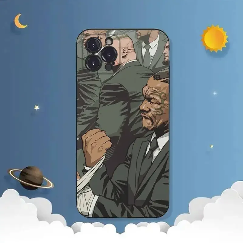 Mike-T-Tyson- King Of Boxing Phone Case For iPhone 11 12 Mini 13 14 15 PRO XS MAX X XR 6 7 8 Plus Black Shell