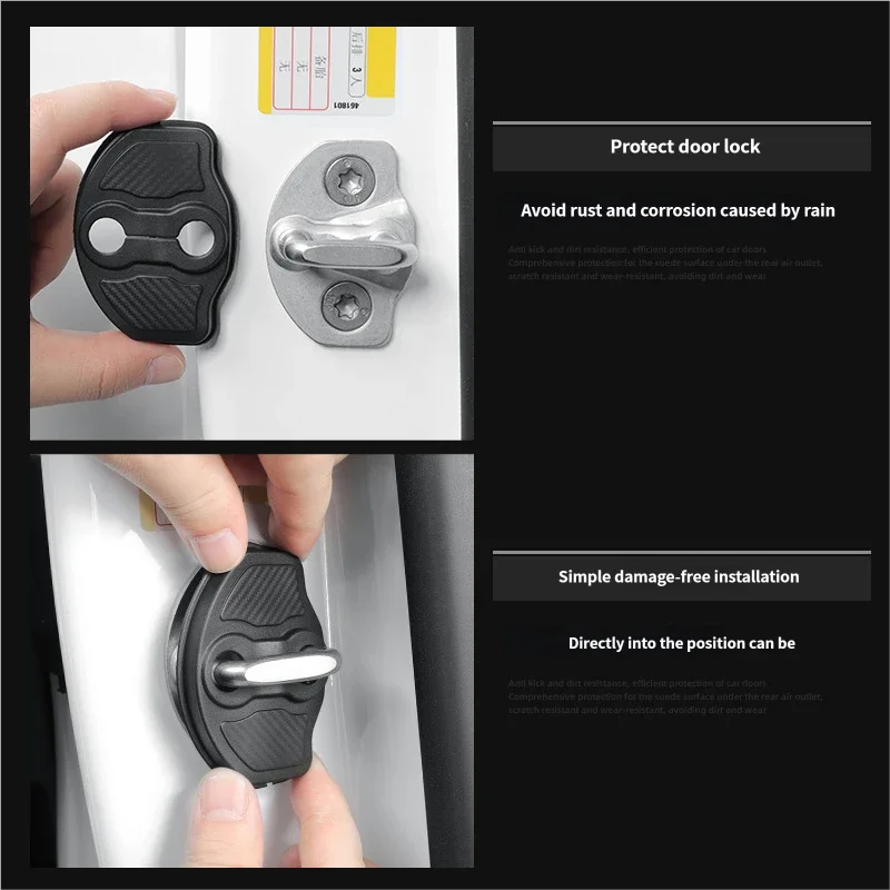 KAVERY For Tesla New Model YL Y Juniper 4Pcs Door Lock Protector Set Standard LAUNCH Protection Cover Shell TPE Accessories