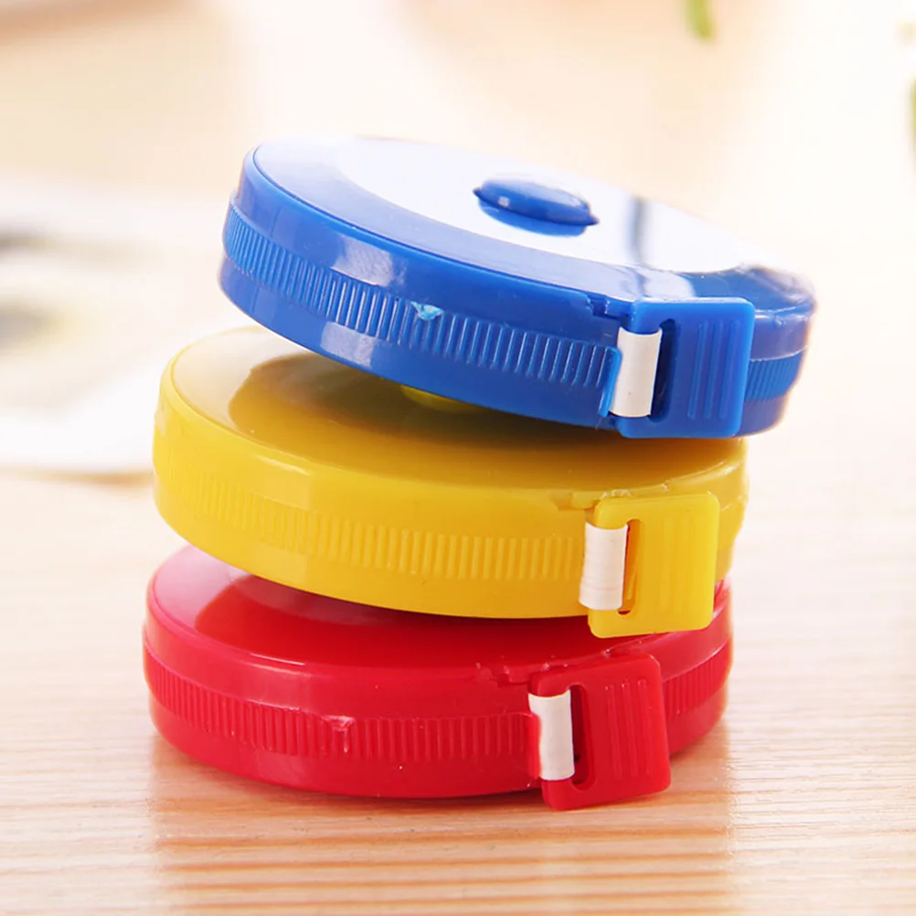 

3Pcs Plastic Tape Measure Retractable Dual Side Durable Measuring Tool for Sewing Craft Body Measurement Tailor Accessories
