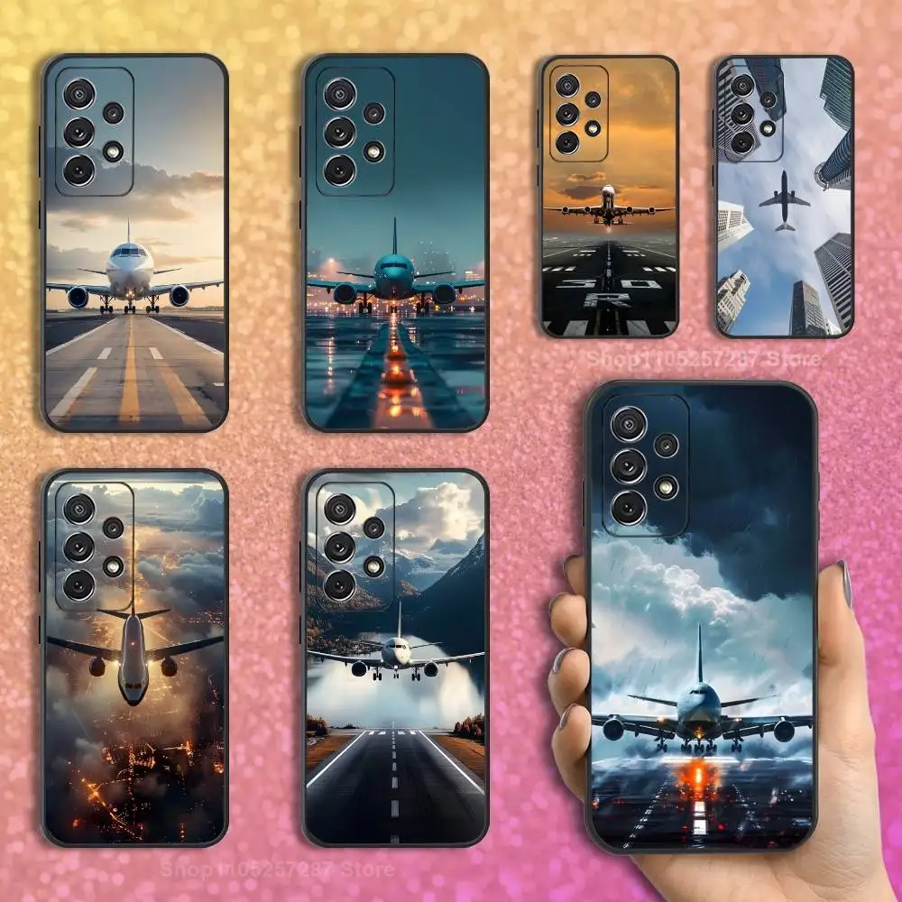

Airplane Plane Art Cool Case For Samsung S22,S21,S9,S25,S24,S23,Ultra,FE,S20,S10,Plus,Lite,Soft Silicone Black