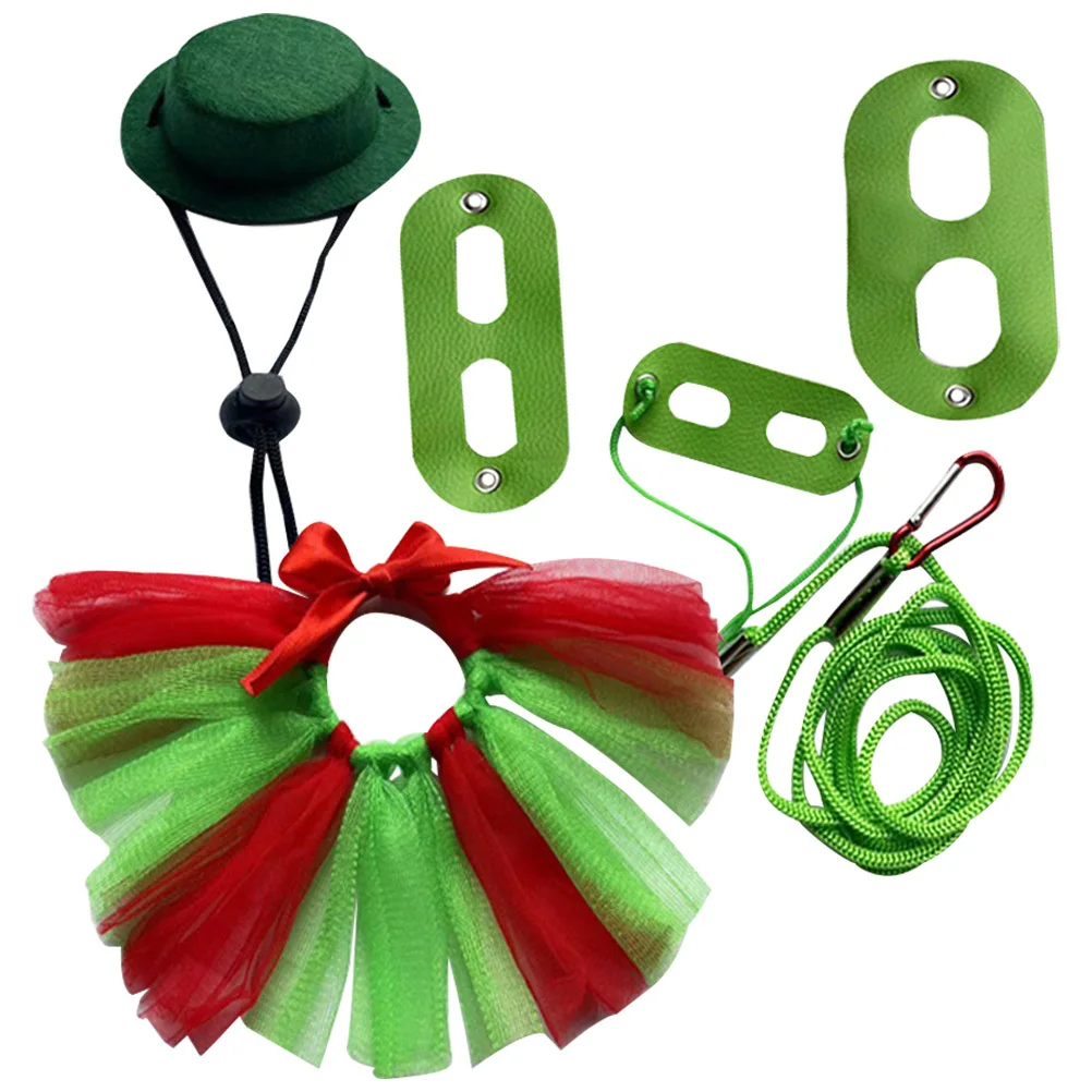 

1Set Color Change Reptile Leash Christmas Bearded Dragon Harness Kit Outdoor Lizard Traction Rope Xmas Gecko Harness Supplies