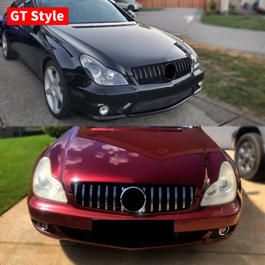 

Sport Front Bumper Grille For Mercedes Benz CLS C219 W219 2005 2006 2007 like CLS350 CLS500 Tuning Accessories Inlet Mesh Grill