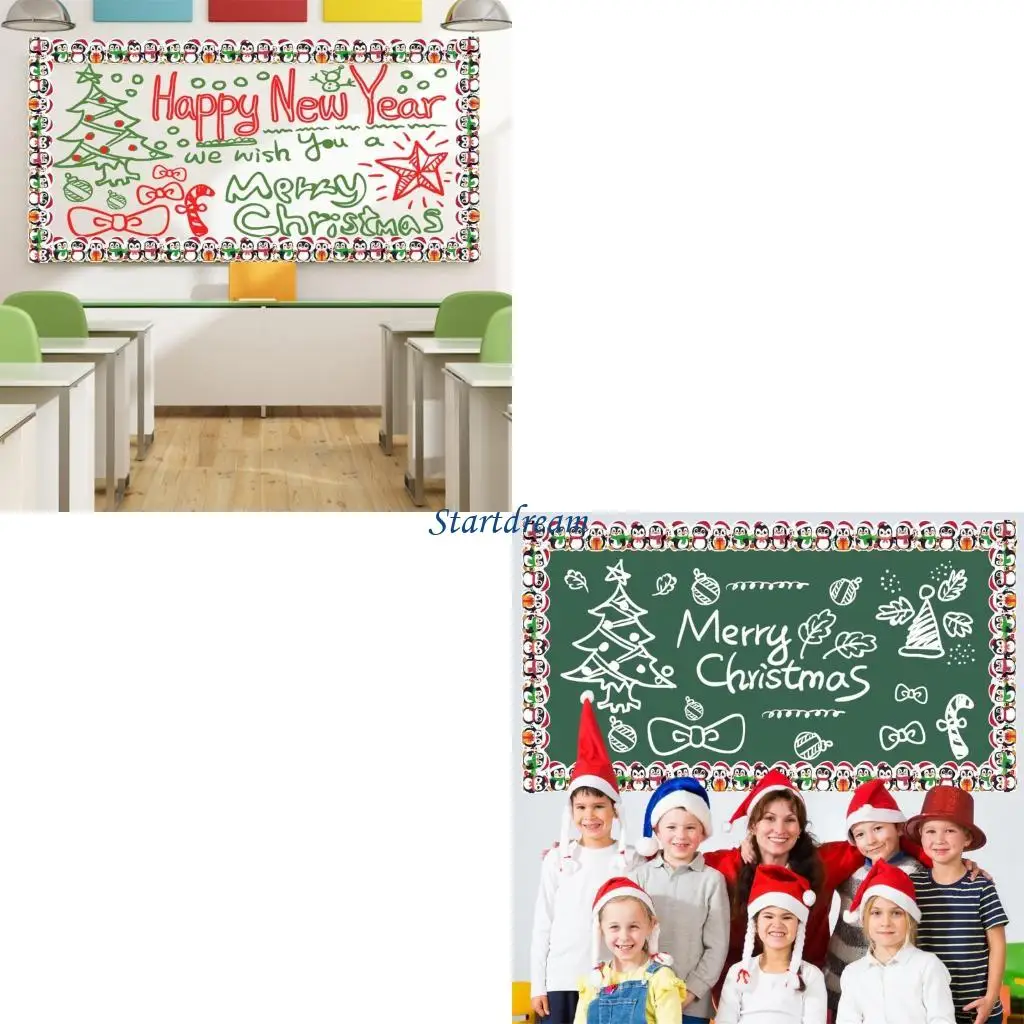 

Removable Recyclable Christmas Border Transfers For Partitions Entrances Easy Skin Denial Remainder DIY Craft K92C