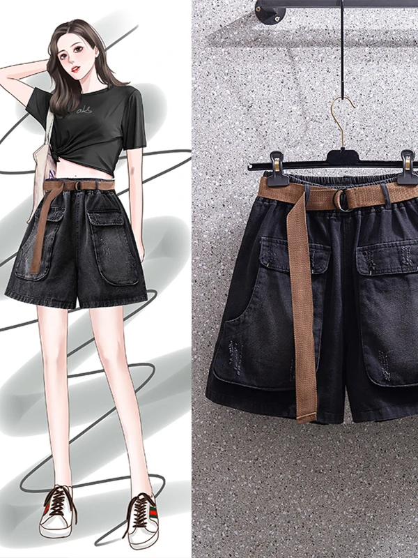 High Waist Wide Leg Jeans orts Women's Summer Casual Straight Cut Thin Fabric plus Size Faion Comfortable Pants