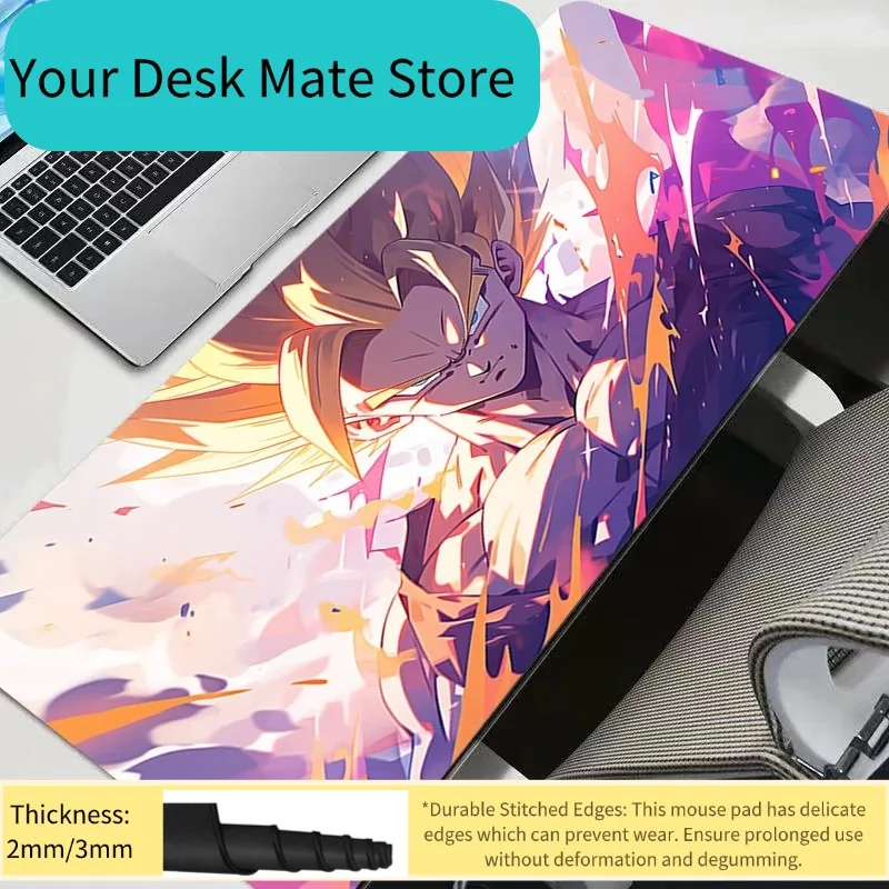 

Gohan Dragon Ball Z Mouse Pad Large Gamer Gaming Accessories Speed Keyboard Rubber Lock Edge Desk Mat Laptop DBZ Mousepad