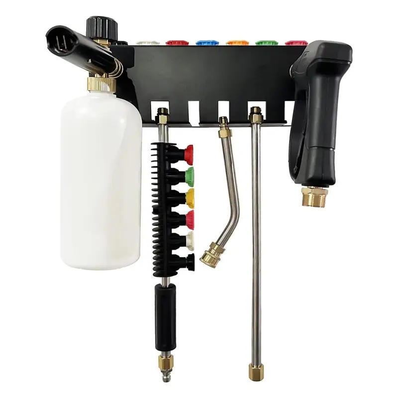 

AB51 Держатель для хранения Держатель для мойки высокого давления Аксессуары для мойки высокого давления для пенопластового наконечника, насадки для мойки высокого давления и удлинитель