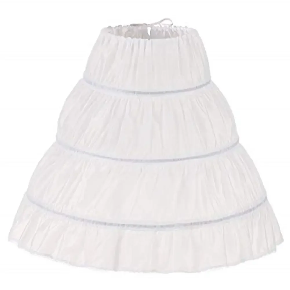 

Fancy Newly Designed Girls' 3 Hoops Petticoat Full Slip Flower Girl Crinoline Skirt