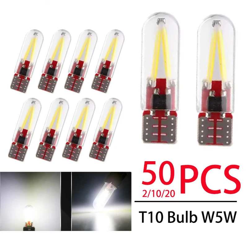 

LED T10 Bulb W5W 194 168 COB T10 led car Lights w5w blue Interior Panel Dome Vehicle AUTO Signal Lamp Bulb Lights