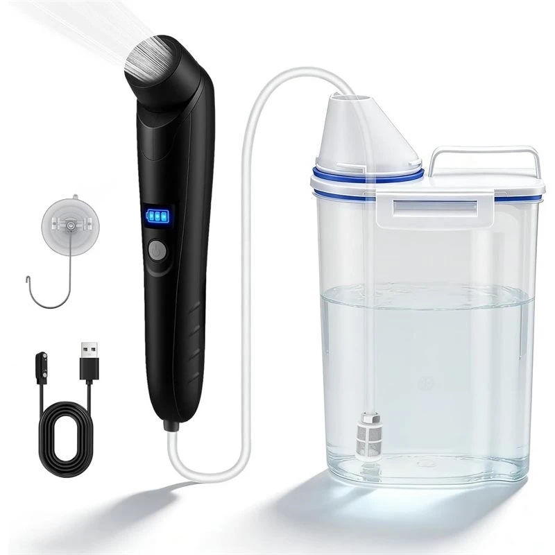 T22C Built-In Battery, USB Charging Handheld Electric Shower, Compact Portable Outdoor Shower System