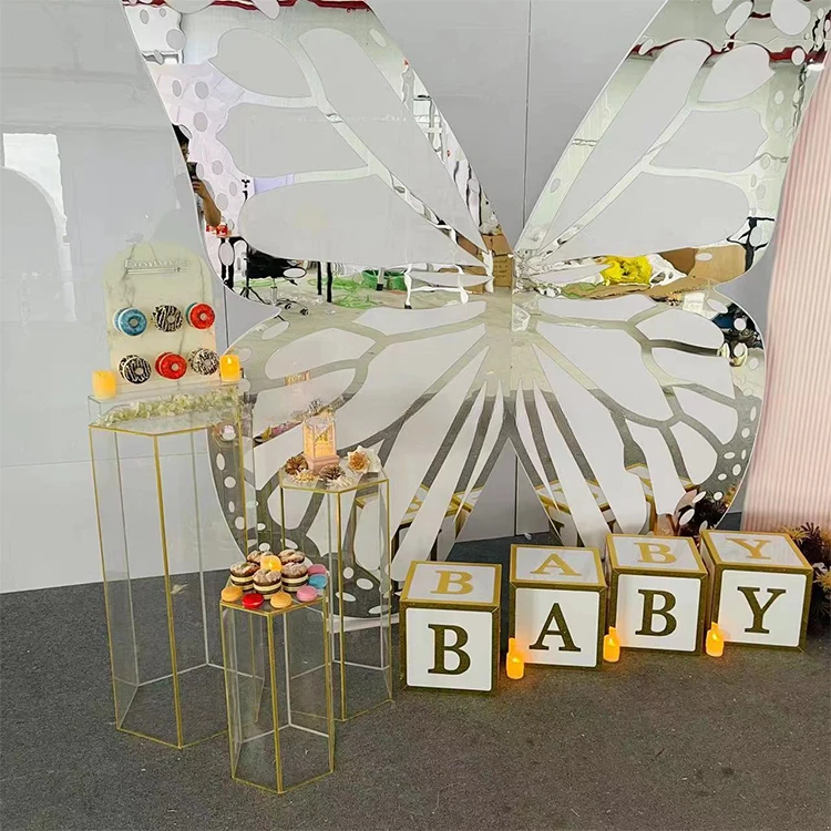 High Quality Acrylic Butterfly Shaped Backdrop Stand Wedding Butterfly Backdrop Butterfly Background